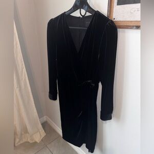 Alex Marie velvet side tie long sleeve dress size 16